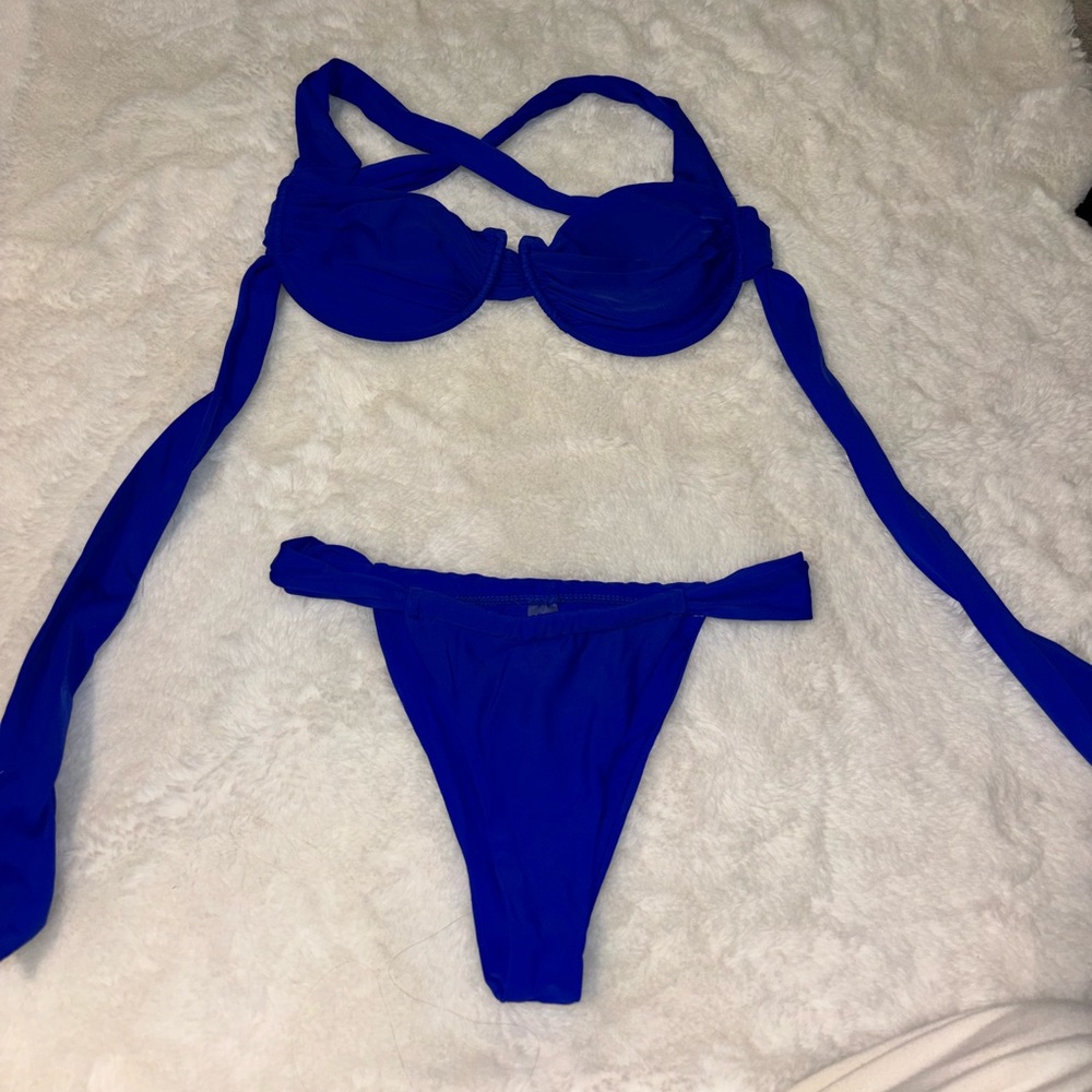 Blue bikini
